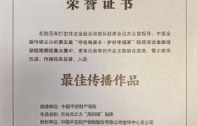 平安产险金华中心支公司：荣获第五届防范非法金融活动短视频大赛“最佳传播作品”奖