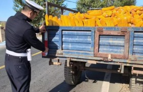 农用车辆“穿”上反光衣 平安护航秋收路
